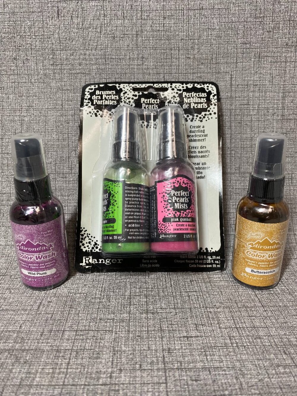 Tim Holtz Ranger Craft Color Wash Fine Mist Spray Perfect Pearls Mists 4pc Lot
